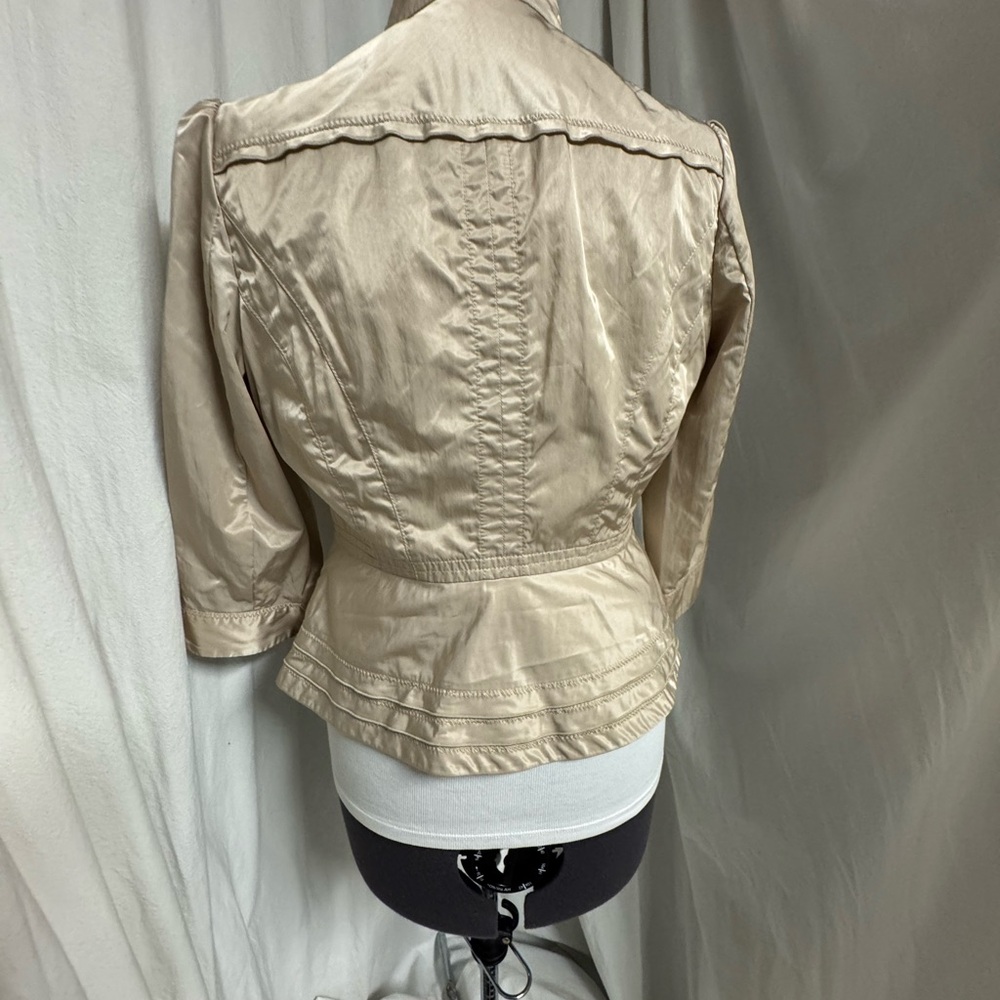 WHMB Women's Ruffled Tan Jacket - Picture 2 of 3